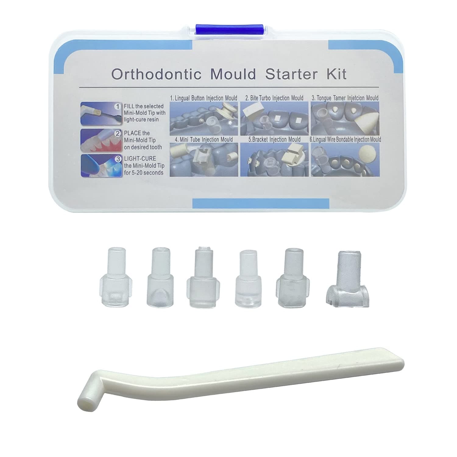 1 set Dental Orthodontic Mould Starter Kit Mini Forming Mold Injection Moulds Dentist Orthodontic Accessory