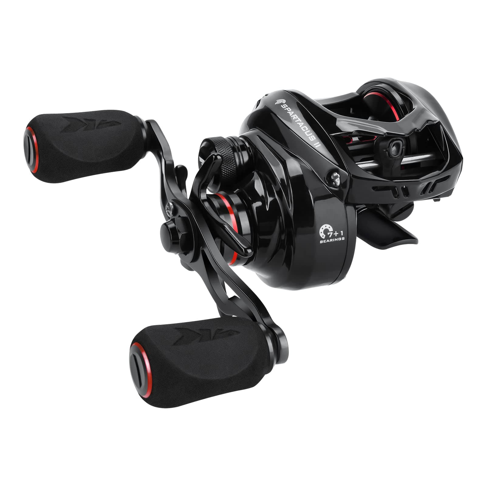 Spartacus II Baitcasting Fishing Reel, 6oz Ultralight Baitcaster Reel, Super Smooth with 17.6 LB Carbon Fiber Drag, 7.2:1 Gear Ratio, 39mm Palm Perfect Lower Profile Design