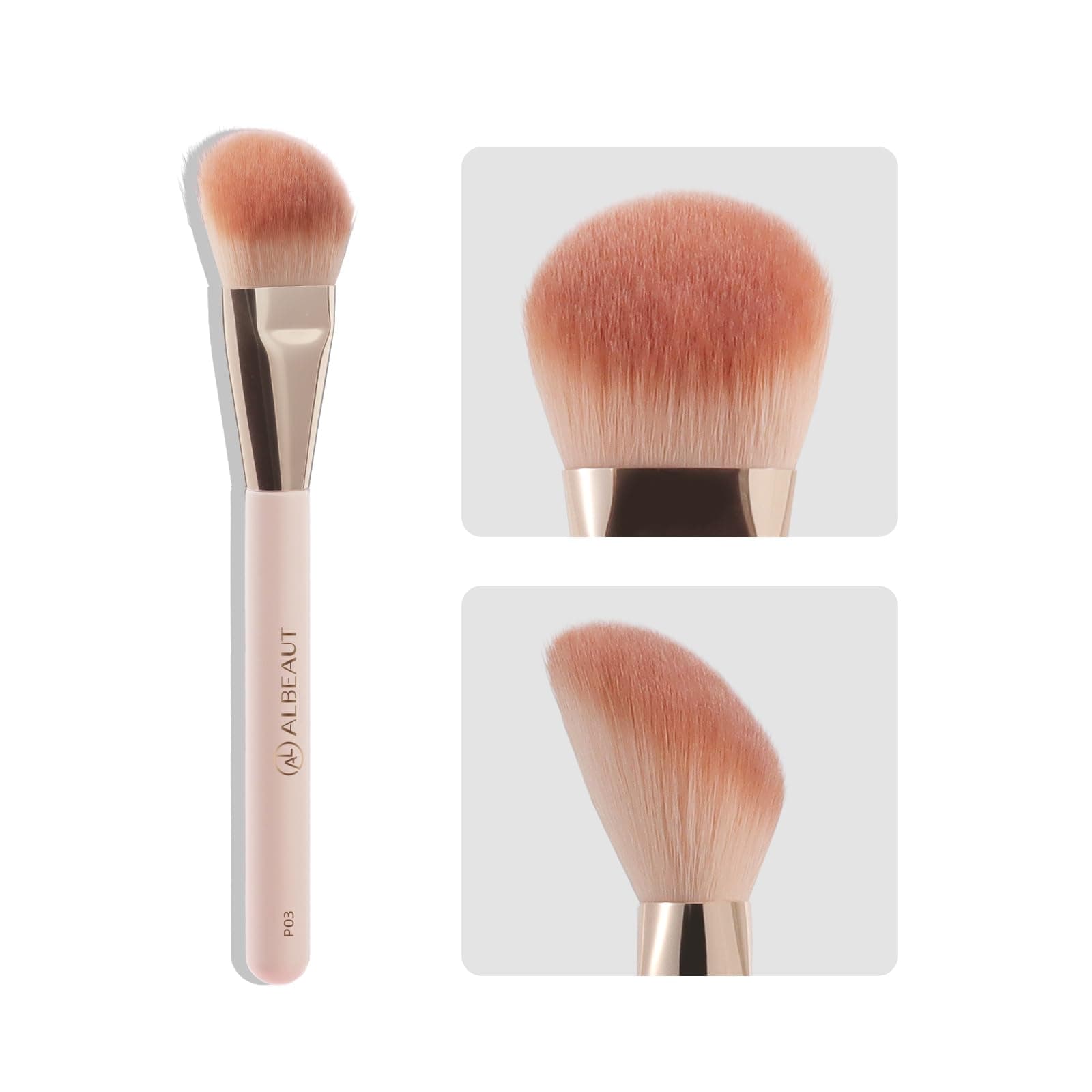 Liquid Blush Brush Angled for Cheek Makeup,Cream Foundation Contour Bronzer highlight Blending, Angled Face Makeup Tool (Multitask Face Brush)