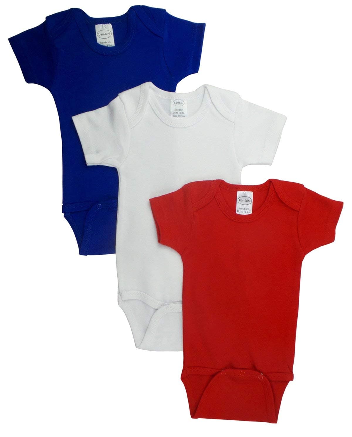 Bambini Red Bodysuit One Piece (Pack of 5)