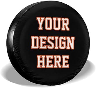 Custom Spare Tire Cover Personalized Tire Cover Add Your Own Design, Photo, Text Universal fits for Trailer Camper RV 17 Inch for Tire 31.5-32.7 in