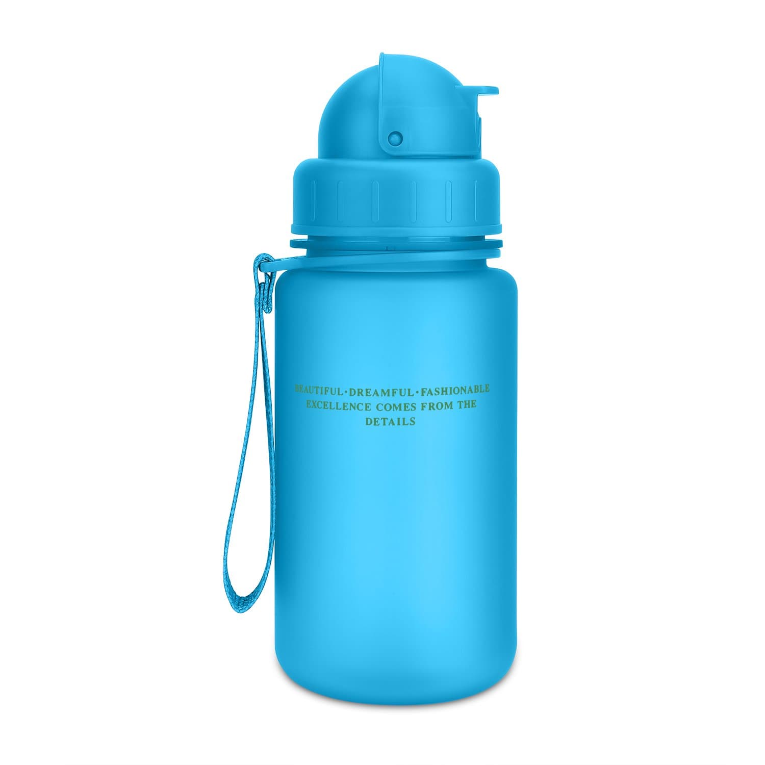TALONITE 12 oz Kids Water Bottle With Straw - Leak Proof Sliding Lid - Non Toxic BPA Free & Eco Friendly Tritan Plastic (Blue, 12 Ounce)