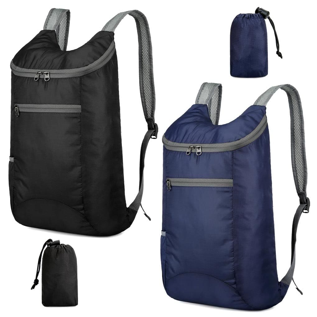 2 Ultra Lightweight Foldable Backpacks,Water Resistant Hiking Daypacks,Packable Rucksacks for Men Women Kids Travelling Outdoor Camping Climbing Cycling Walking
