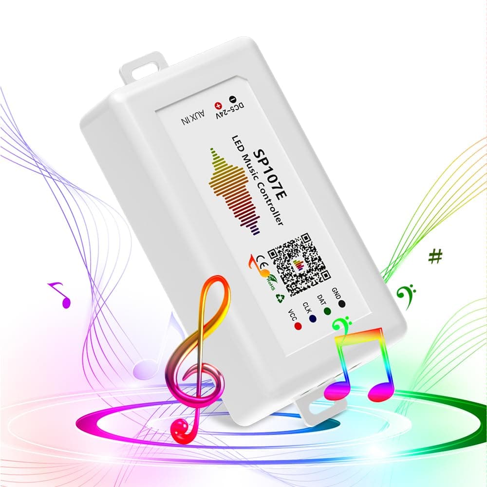 – WS2812B WS2811 SP107E Music Bluetooth Full Color Controller iOS/Andriod App Control Support WS2813 SK9822 SK6812RGB SK6812RGBW Suitable for LED Strip or LED Matrix Panel