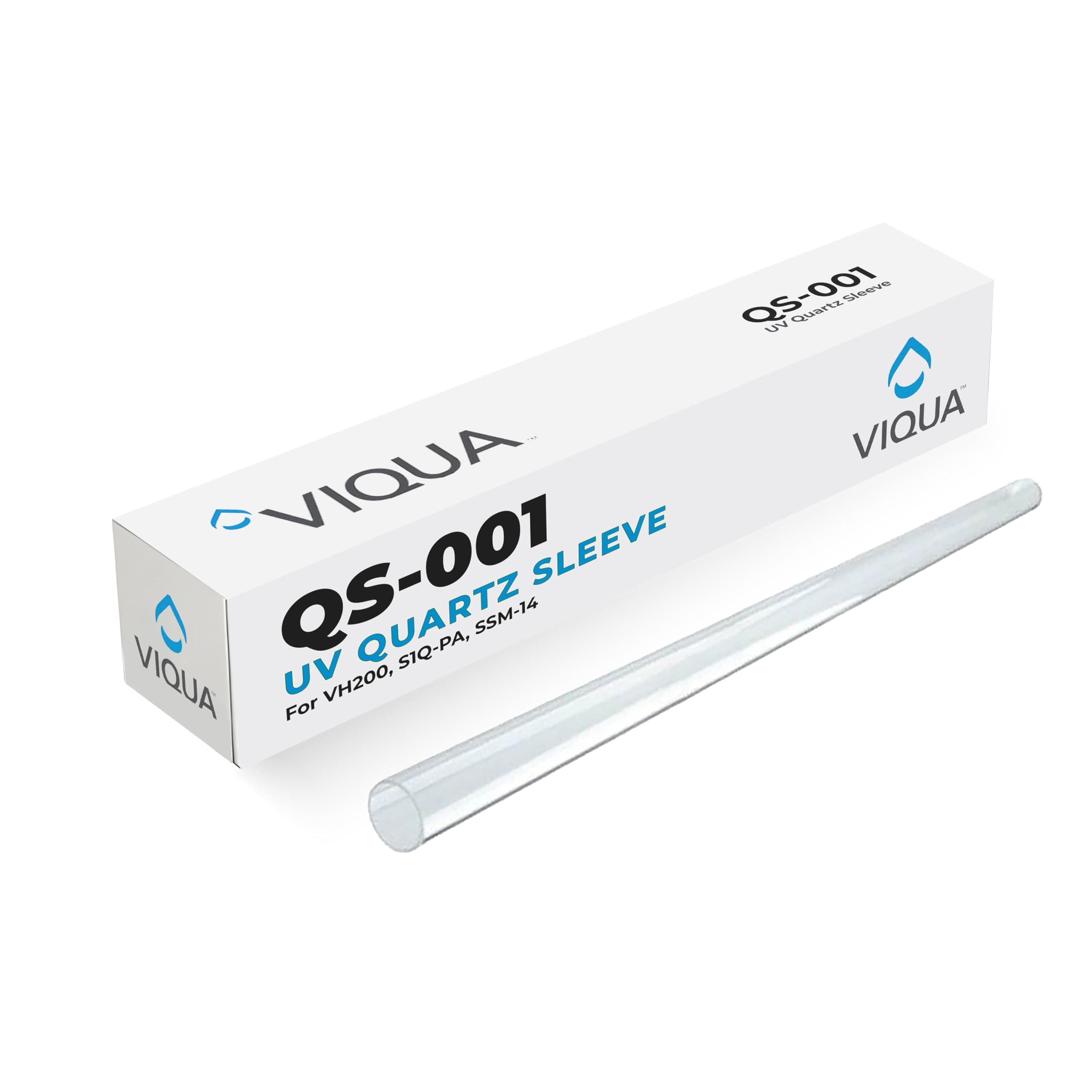 VIQUA QS-001 Quartz Sleeve – Replacement for VH200, VH200-V, S1Q-PA, SSM-14 Sterilight UV Systems – 13" Open-Ended Sleeve with 2 O-Rings