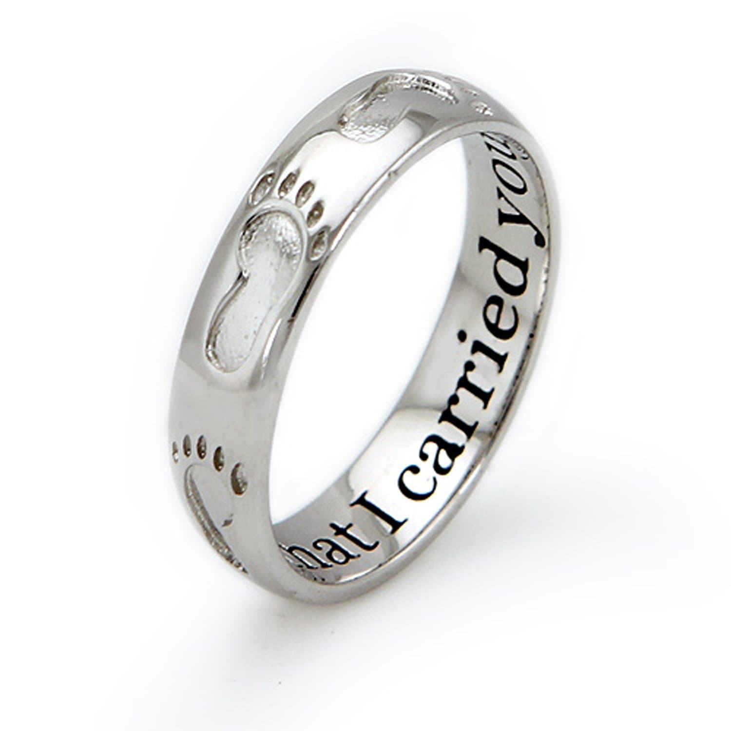 TioneerSterling Silver Footprints in The Sand Ring - Size N 1/2