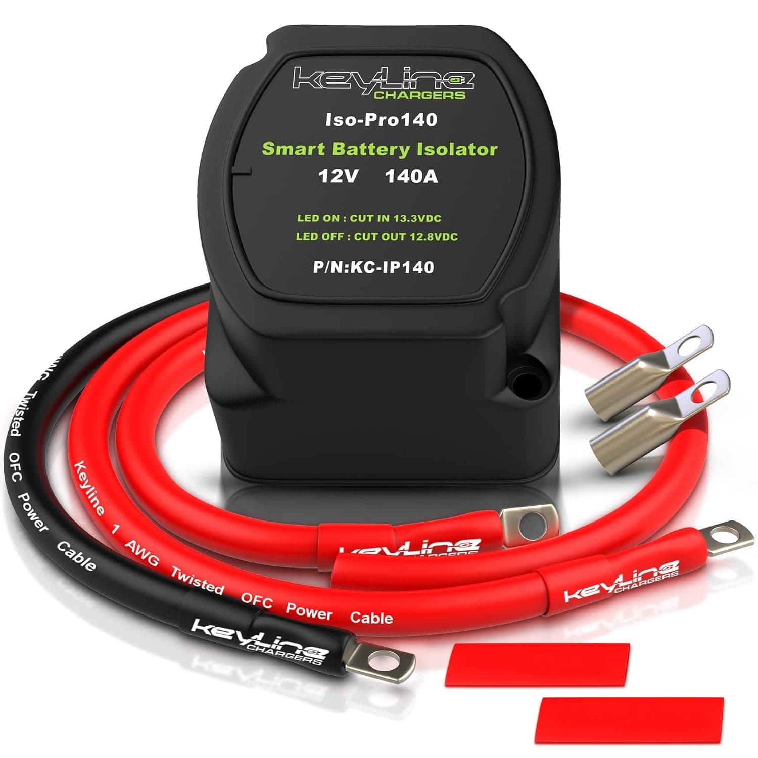 12V 140 Amp Dual Battery Smart Isolator & ATV UTV Wiring Kit by - Voltage Sensitive Relay - VSR