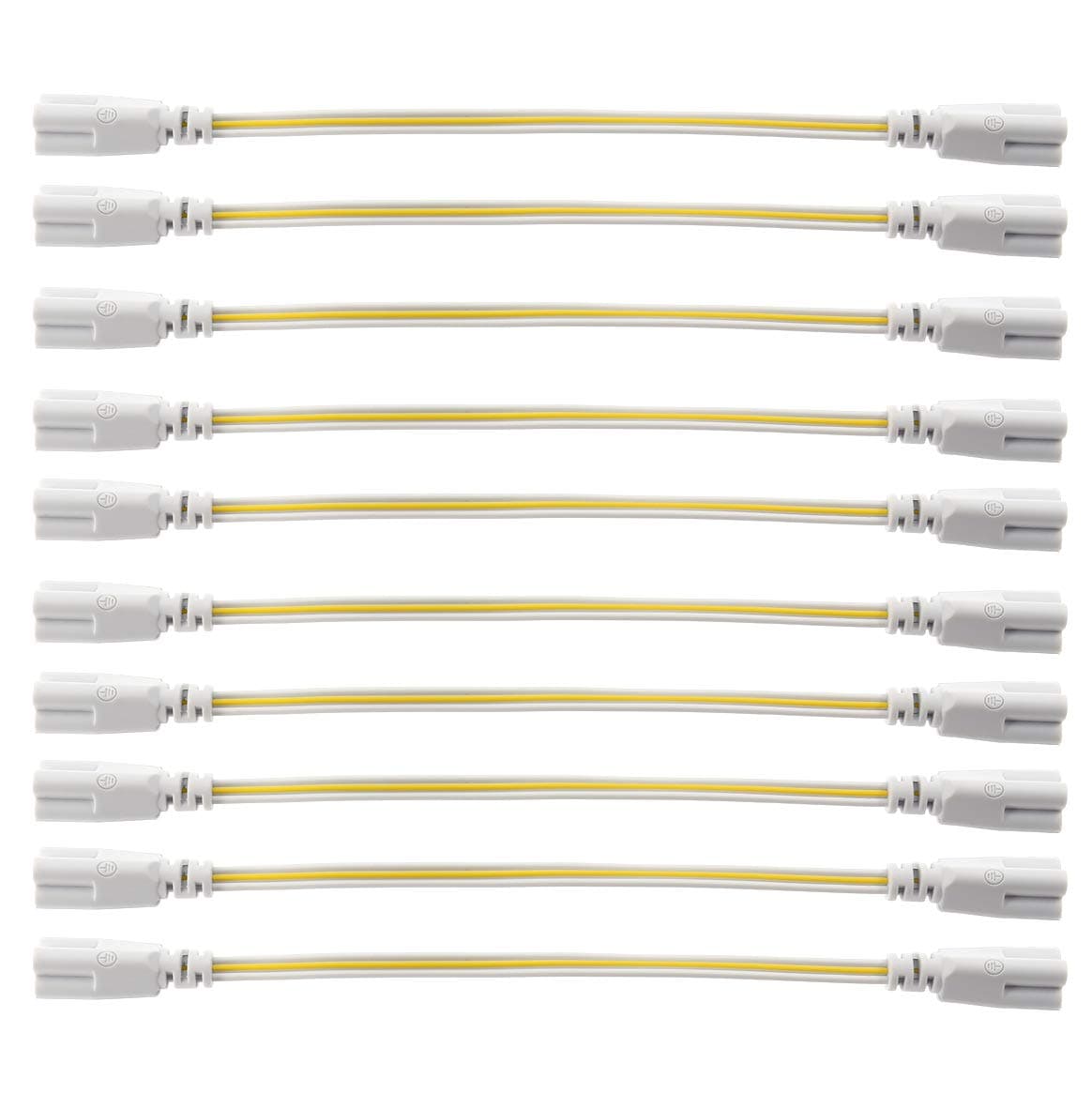 T5 T8 LED Extension Cable LED Lamp Connecting Wire Ceiling Lights Daylight Integrated Tube Cable Linkable Cords for Tube Lamp Holder Socket Fittings 3 Pin LED Connector 10 Strips 7.8 inch