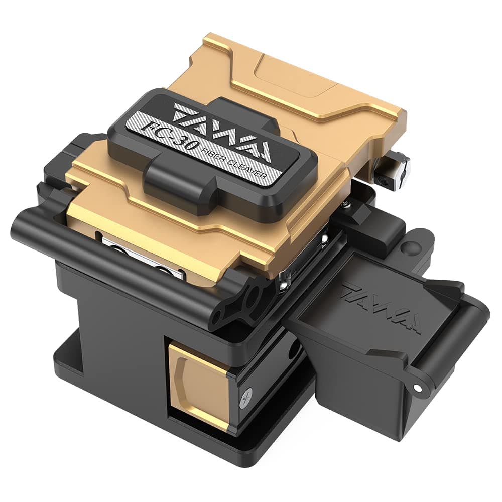 Fiber Optic Cleaver Automatic Stability FC-30 Cutter with 48,000 Cleaves Cleaver Angle <0.5° Built in Wast Bin for 250μm, 900μm, 3.0mm Fiber Cable and Flat Cable Double Fixtures as CT-30A Cleaver