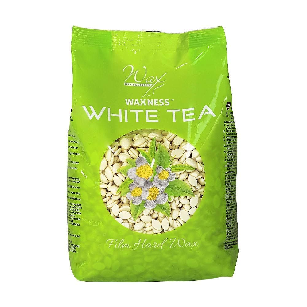 Film Hard Wax Beads White Tea Cream 1.1 lb (500 g) – Stripless Professional Hard Wax with White Tea Scent for Face & Body, Smooth Application – Made in Italy