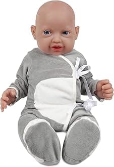 Vollence 23 inch Full Body Silicone Baby Doll That Look Real Weighted Silicone Real Baby Doll for Kid Birthday Gift New Year Gifts - Boy
