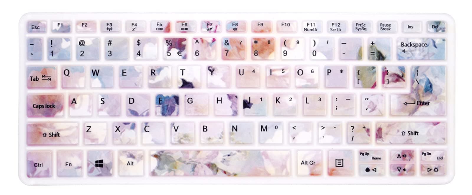 Silicone Keyboard Cover for Acer 2020-18 Flagship Swift 3 14",Swift 3 SF314-52/53/54/55/56/57,Aspire S 13 S5-371 S5-371T 13.3",Swift 5 14" SF514,Spin 5 SP513-Pink Water Color Flowers