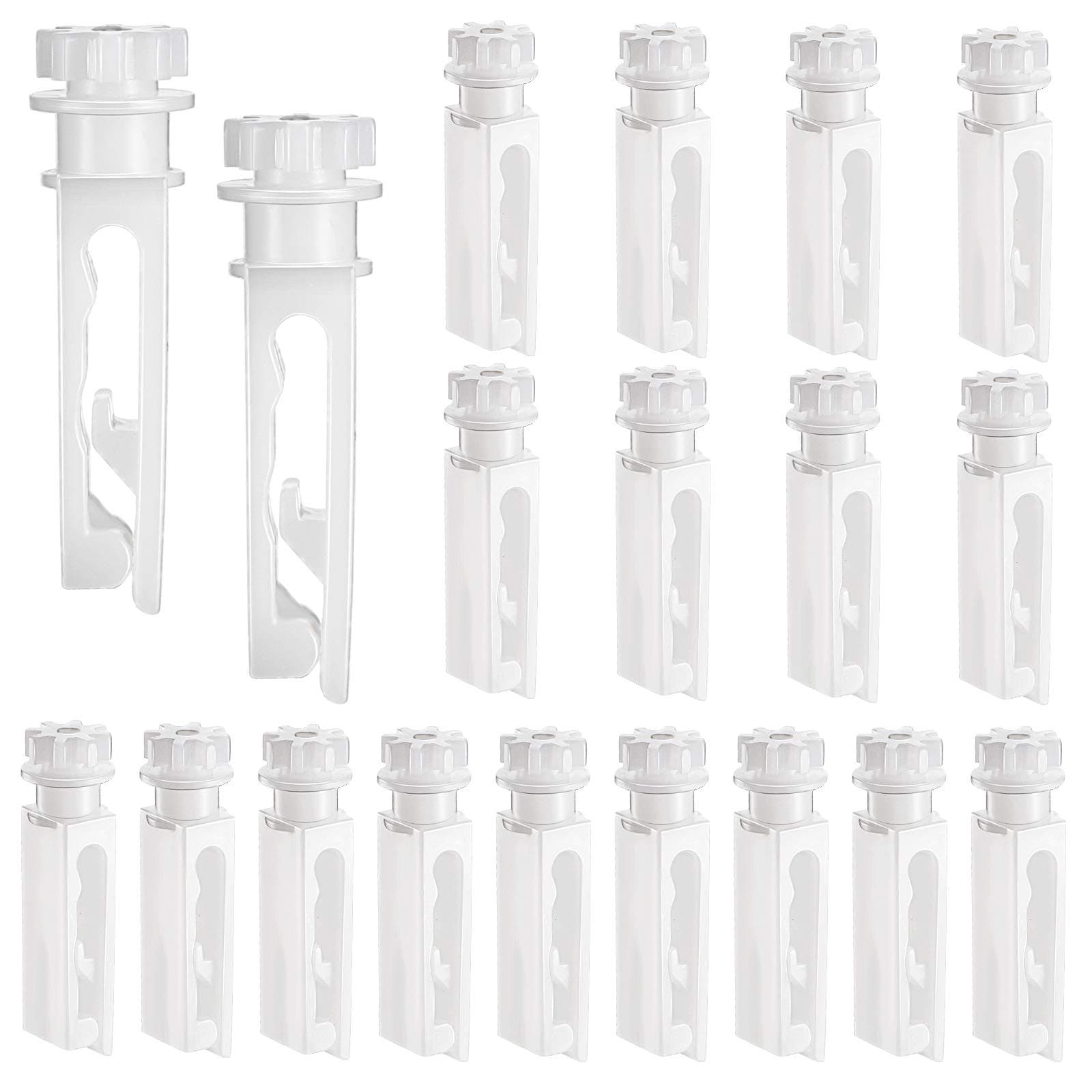 Vertical Blind Replacement Parts Repair Tabs White Stems for Window Carrier Vertical Blinds Curtain Accessories(20 Pieces)