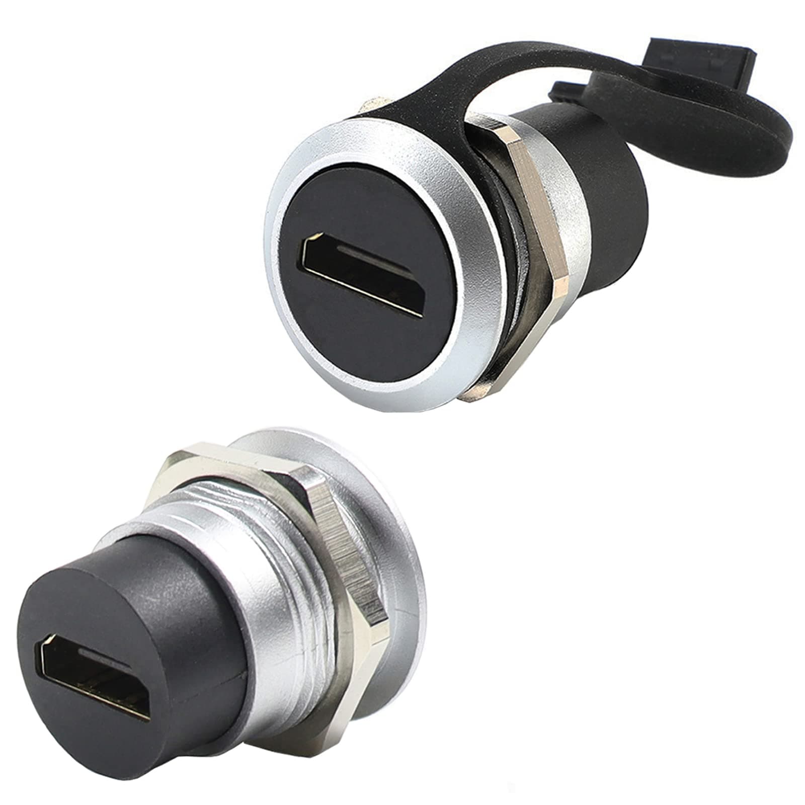 HDMI Coupler, PENGLIN 2 Pack HDMI Panel Mount Connector Female to Female 4K Adapter HDMI Bulkhead Extension 4K 30hz 3D HDR