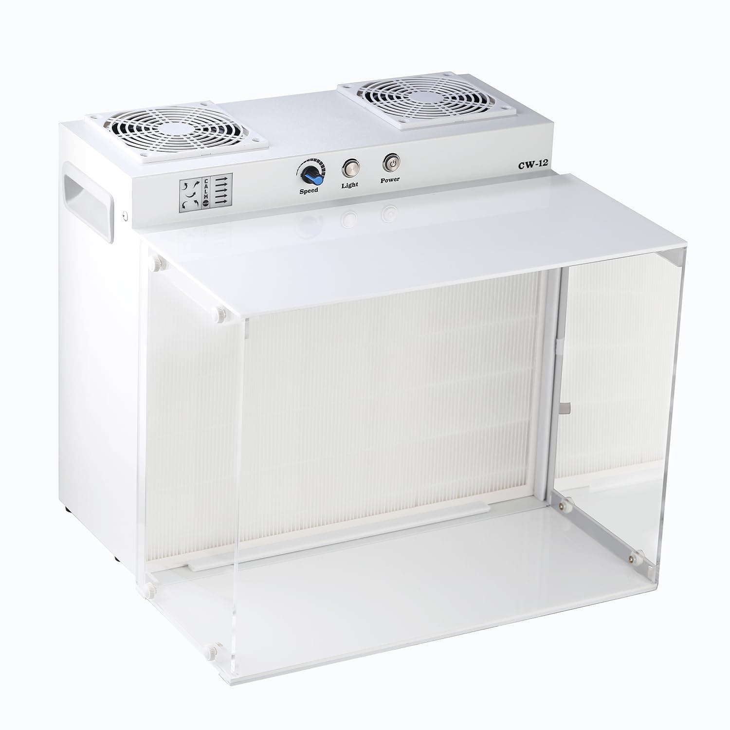 Laminar Flow Hood with HEPA H12 Filter,FFU,17.3" x 14.8" x 14.8" Laminar Flow Hood Mycology (Filter Included),Mycology Laminar Flow Hood for Laboratories/Clean Rooms/Mushroom Spores Inoculation 110v