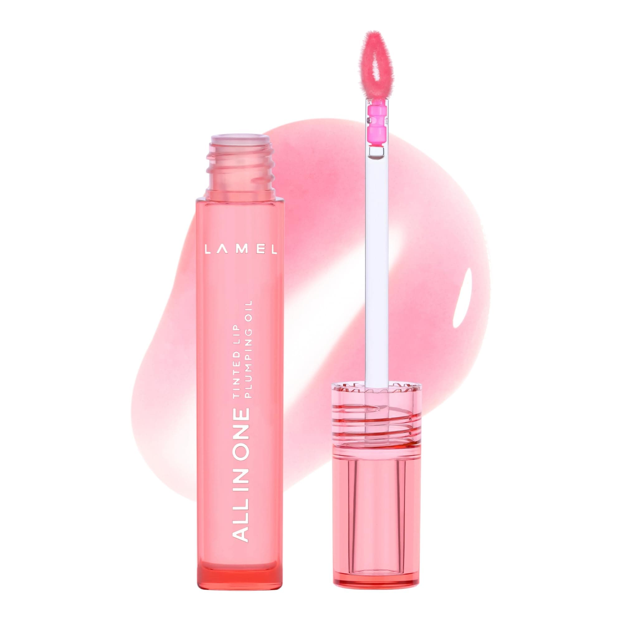 All-in-One Lip Oil - Lightweight, Tinted, Plumping, Hydrating Lip Gloss - Lip Balm for Day & Night Use, Long-Lasting Lip Stain, Lip Glow Oil, No-Sticky Gloss, Lip Plumper Tint - Peachy №401
