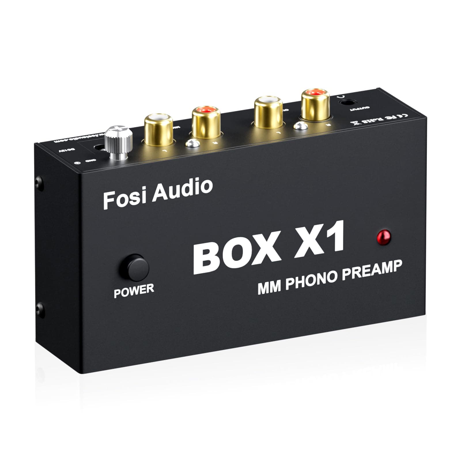Box X1 Phono Preamp for MM Turntable Mini Stereo Audio Hi-Fi Phonograph/Record Player Preamplifier with 3.5MM Headphone and RCA Output with DC 12V Power Supply
