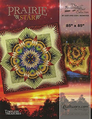 Reclaimed Prairie Star Foundation Paper Pieced Judy Niemeyer 85" Quilt Pattern