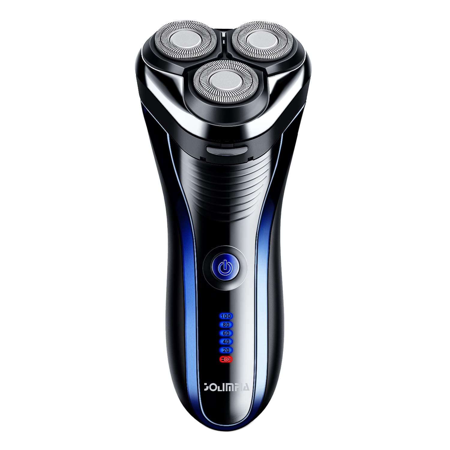 Solimpia Electric Shaver for Men Rotary Shaver Wet Dry Electric Shaving Razors with Pop-up Trimmer Waterproof Cordless Rechargeable