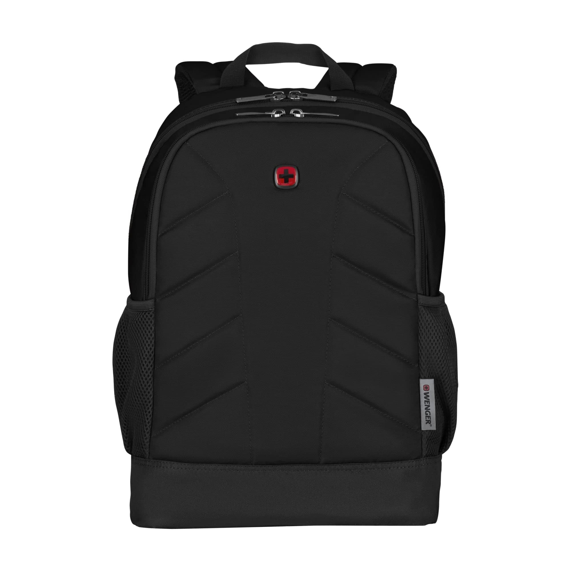 WENGER Quadma ML 16 Inch Laptop Backpack in Black (22 Litres)-blend of style & function, Swiss designed, 612019