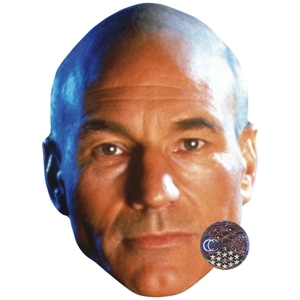 Patrick Stewart (Young) Celebrity Mask, Flat Card Face, Fancy Dress Mask