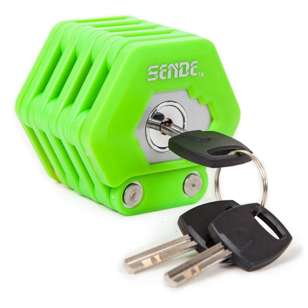 Tekmun Sende Bike Lock Folding Collapsible with Key for Indoors and Outdoors