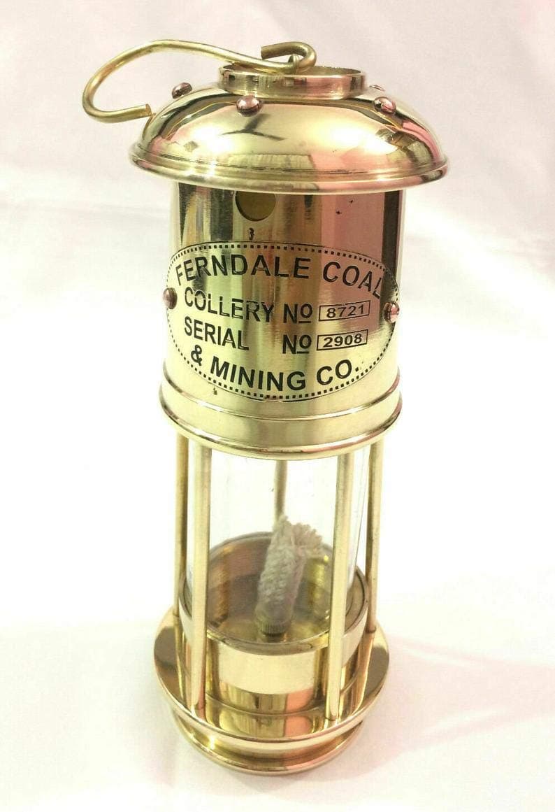 Calvin Handicrafts Antique Brass Minor Lamp Nautical Ship's Lantern Boat Light Decor