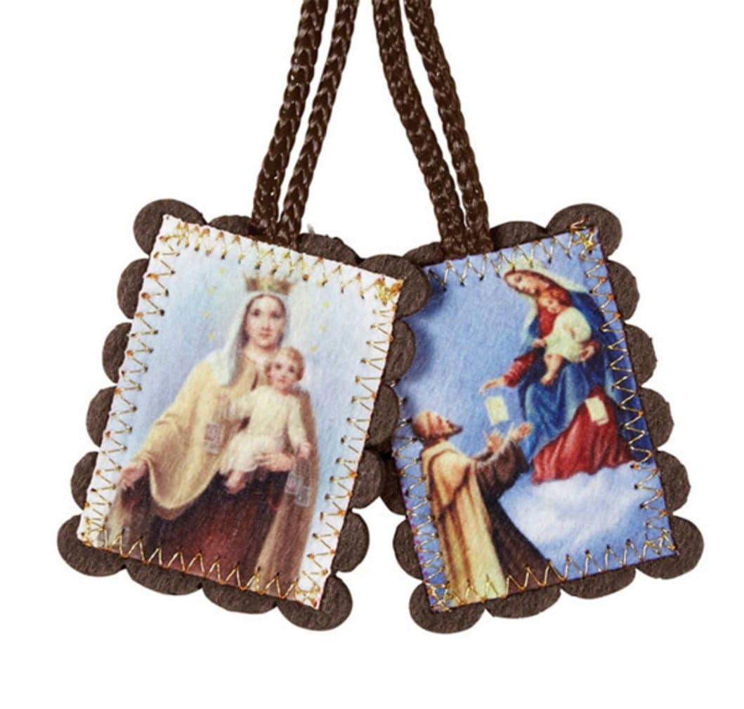 St Simon and Our Lady of Mount Carmel Wool Scapular - Large