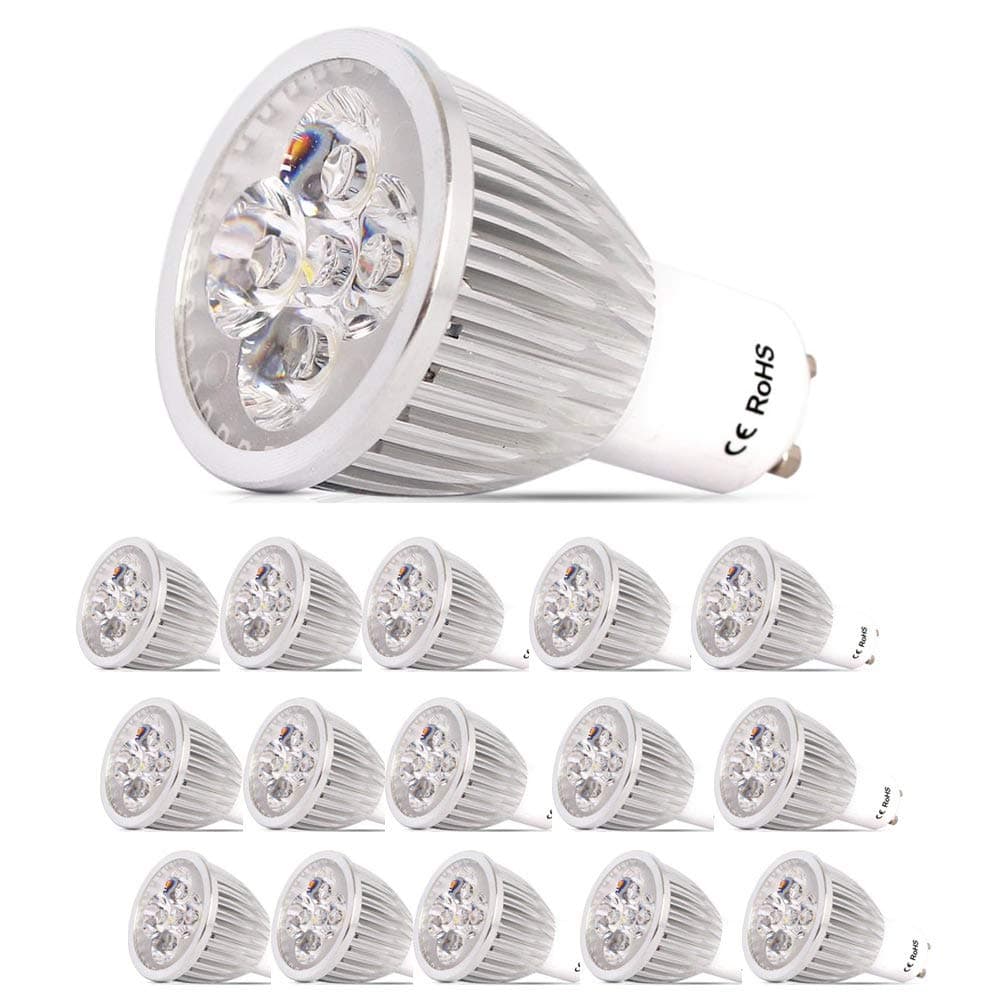 Mengjay® 15x AC220V-240V 6W GU10 LED Energy Bulbs Light lamp Spotinglight,Dimmale,Cold White(6000-6400k) [Energy Class A+++]