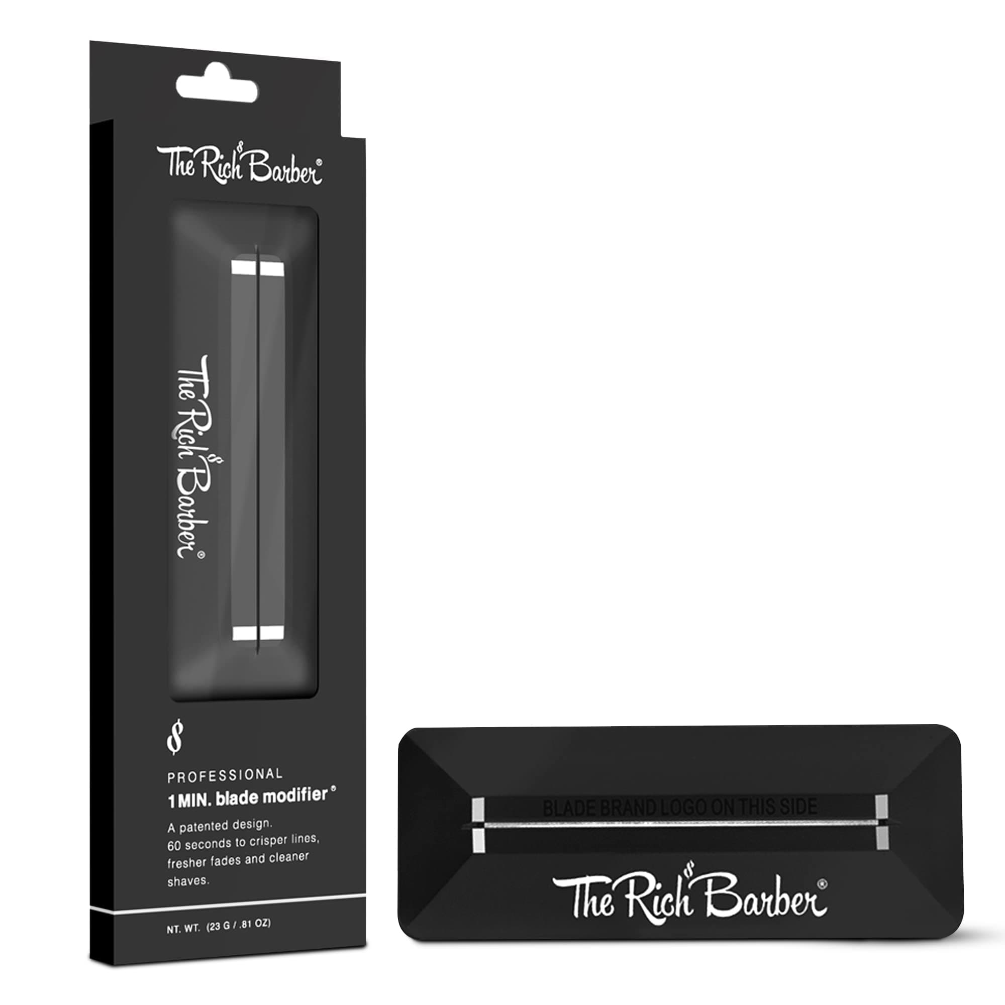 The Rich Barber 1 Minute Blade Modifier | Trimmer Blade Sharpening Tool for Sharper Lines & Precision Detailing | Compatible with All Professional Trimmers Andis, Wahl, Oster, BaByliss