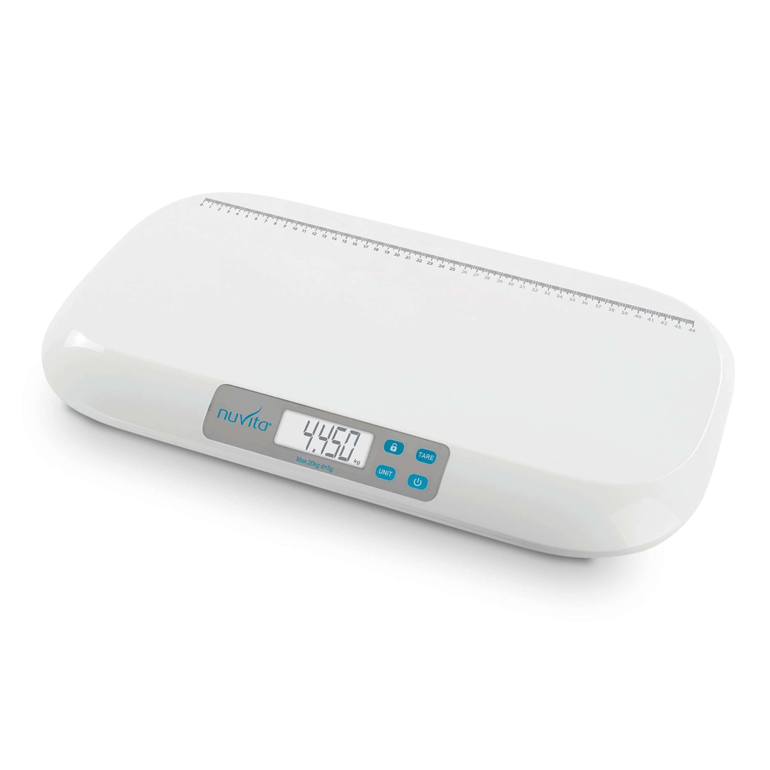 Nuvita 1310 – Digital Baby Weighing Scale PRIMI PESI® | Toddler Infant Baby’s Weight | Scale with LCD Display and Height Gauge |Precise Control of Baby's Weight|Accurate and Reliable Results|EU Brand