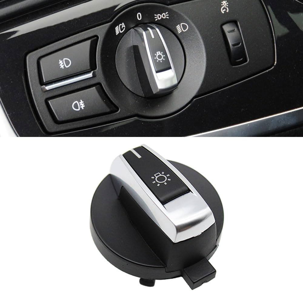Headlight Knob Control Switch Button Cover Head Light Rotary Knob Button Replacement for BMW 5 5GT 6 7 X3 X4 Series F10 F11 F07 F06 F01 F25 F26 61316803965