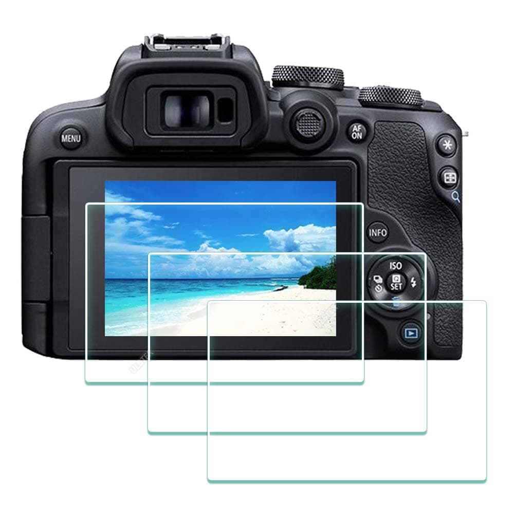 Screen Protector for Canon R50 V EOS R100 EOS R10 R50V Camera EOSR10 Tempered Glass Edge to Edge Protection,Anti-Scrach Anti-Fingerprint Anti-Bubble [3 Pack]