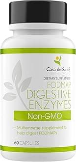 FODMAP Digestive Enzymes, No High Inulin, Keto Carnivore Intolerance Support, 18 Multi Enzyme Amylase Bromelain Lipase Lactase Protease Papain Alpha galactosidase, More - No GMO