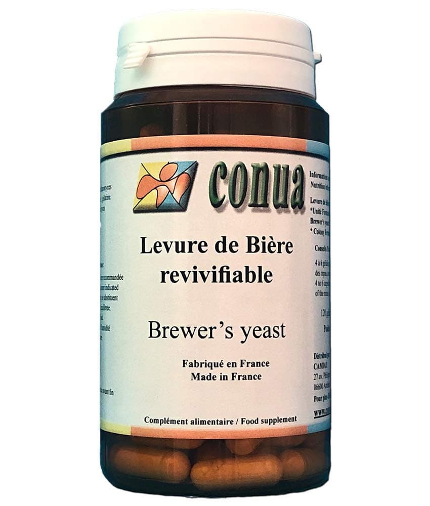 Brewer's Yeast 120 Capsules 19 Billion CFU per Day : invigorating Active Digestion Hair Nails Skin Conua Since 2003