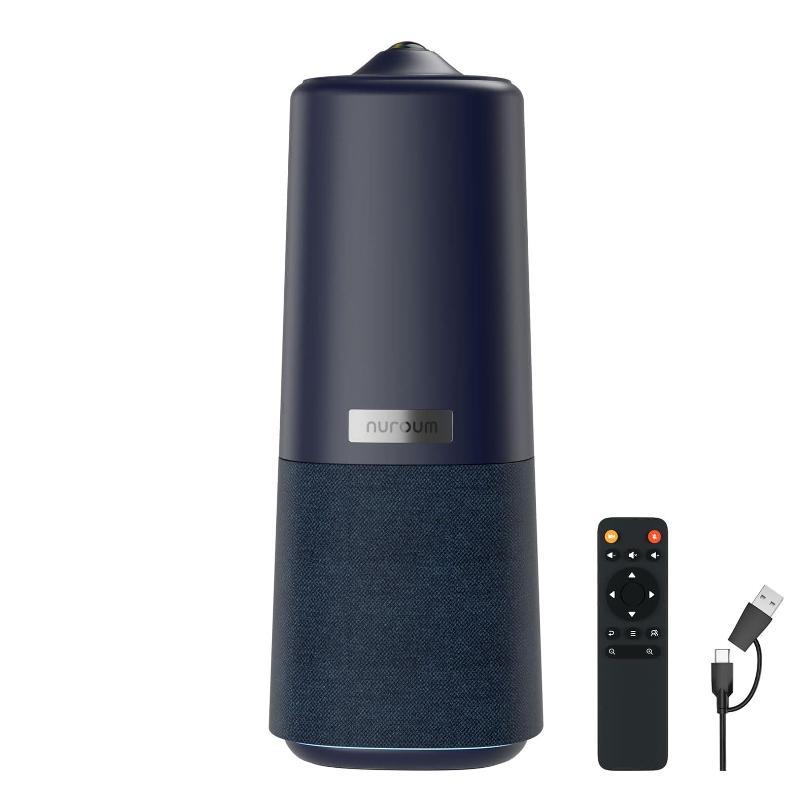 Nuroum C50 360° Video Conference Camera, Microphone and Speaker, 3 Intelligent AI Video Modes, Noise Suppression & Full Duplex, All-in-1 Webcam for Zoom/Teams/GoogleMeet on PC/Laptop/Desktop Computer