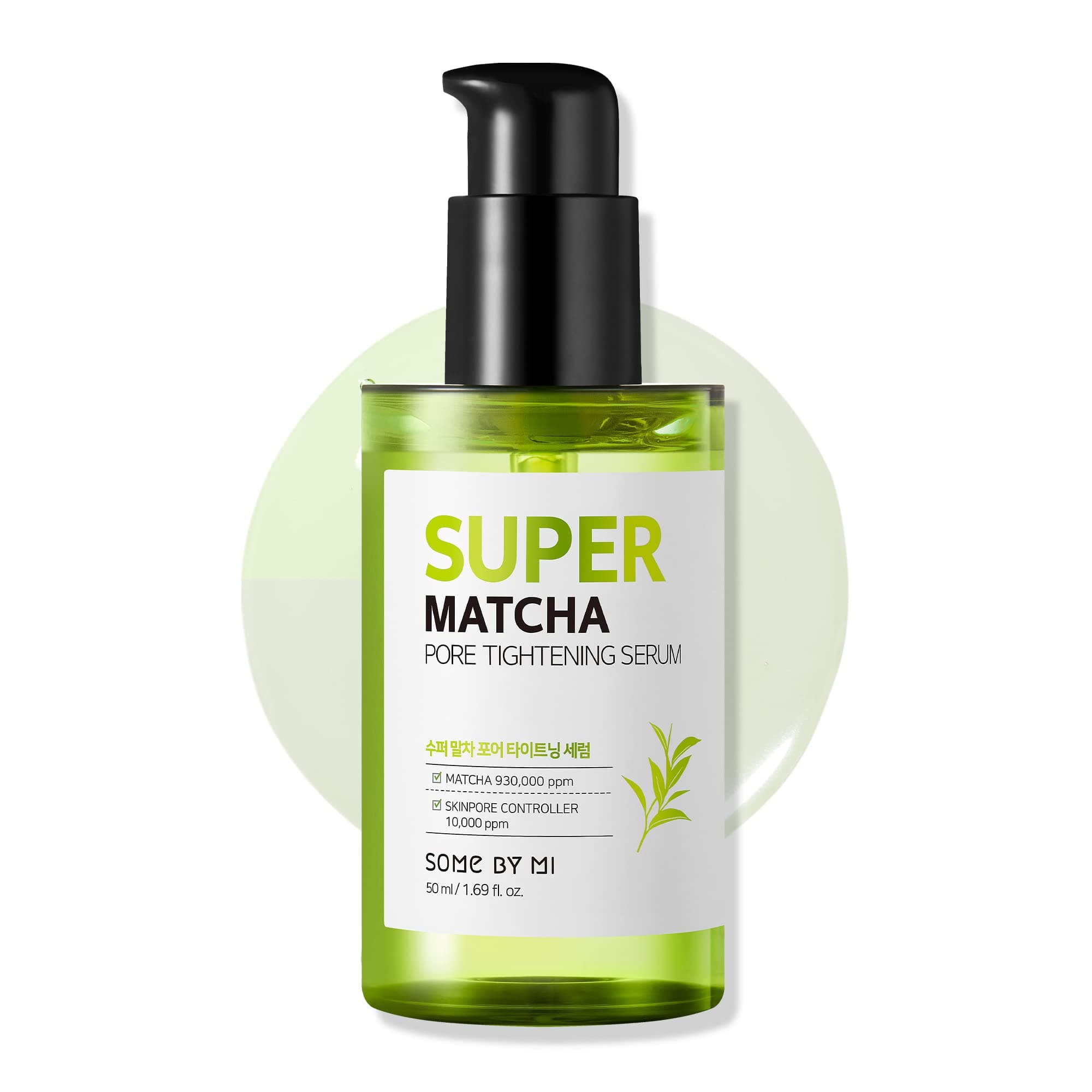 Super Matcha Pore Tightening Serum - 1.69Oz, 50ml - Made from Match Water for Sensitive Skin - Skin Moisturizing and Purifying Effect - Blackheads, Sebum and Pore Care - Korean Skin Care
