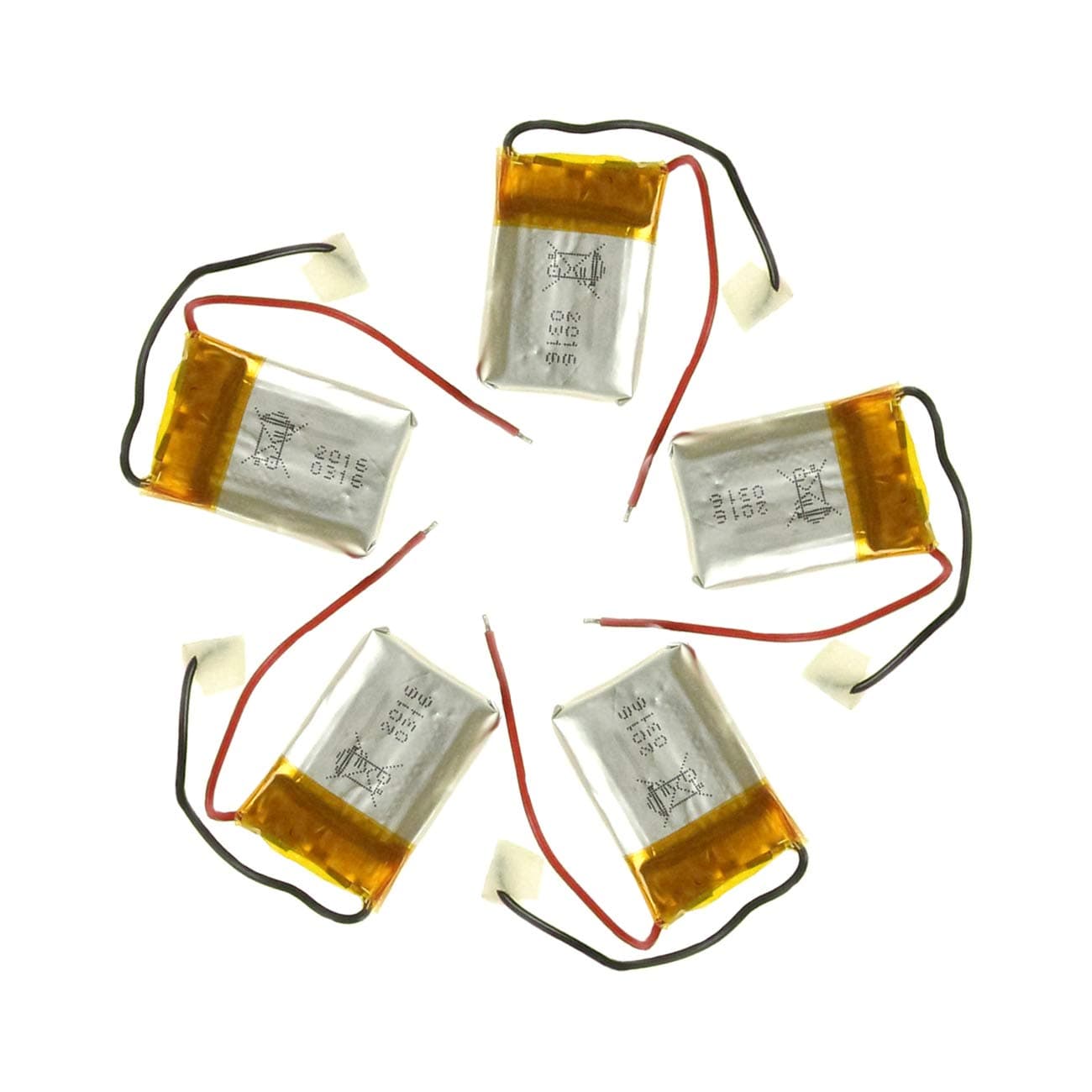 Coolplay 5pcs 3.7v 180mah 25c Lipo Battery(No Connector) for Syma S105 S107G S108 RC Helicopter