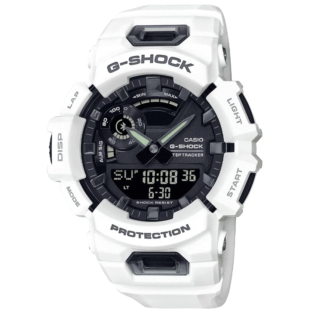 Casio Men's Analogue-Digital Quartz Watch with Plastic Strap GBA-900-7AER, White, 46 mm, GBA-900-7AER-AMZUK