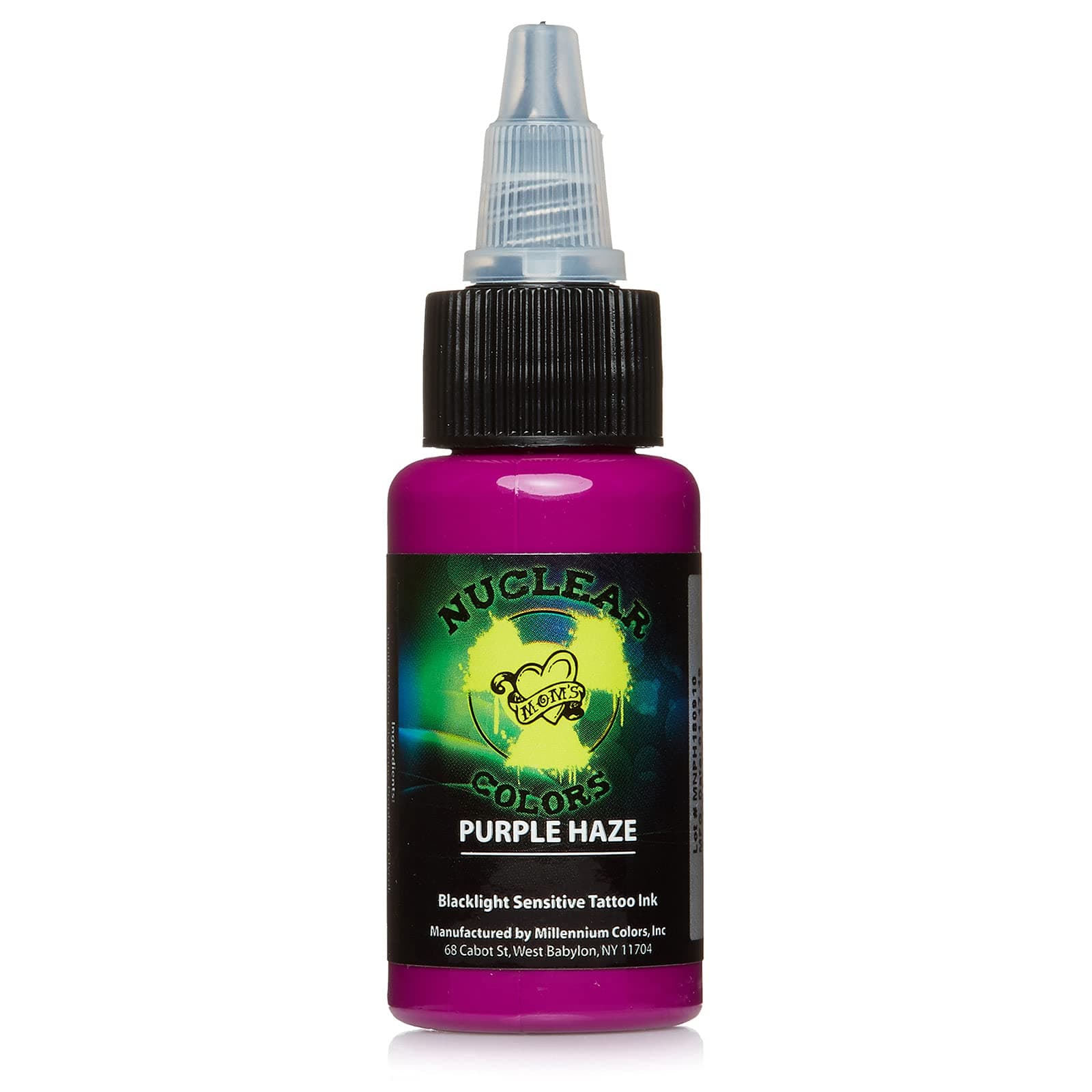 Moms Nuclear UV Tattoo Ink .5 ounce Purple Haze Ultra Violet USA 1/2 oz