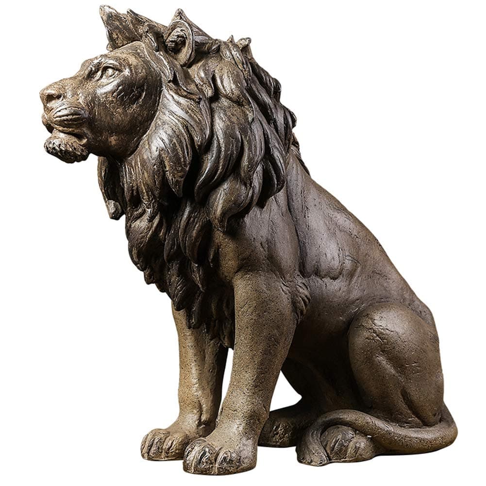 SDBRKYH Lion Sentinel Statue, Lion Sculpture Animal Garden Decoration Big Lion Garden Family Entrance Large Statue Animal Statue