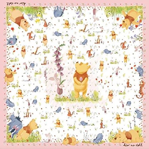 Women 100% Luxury Large Square Silk Scarf Shawl Wrap Exclusive Design, Winnie The Pooh 40"x40"