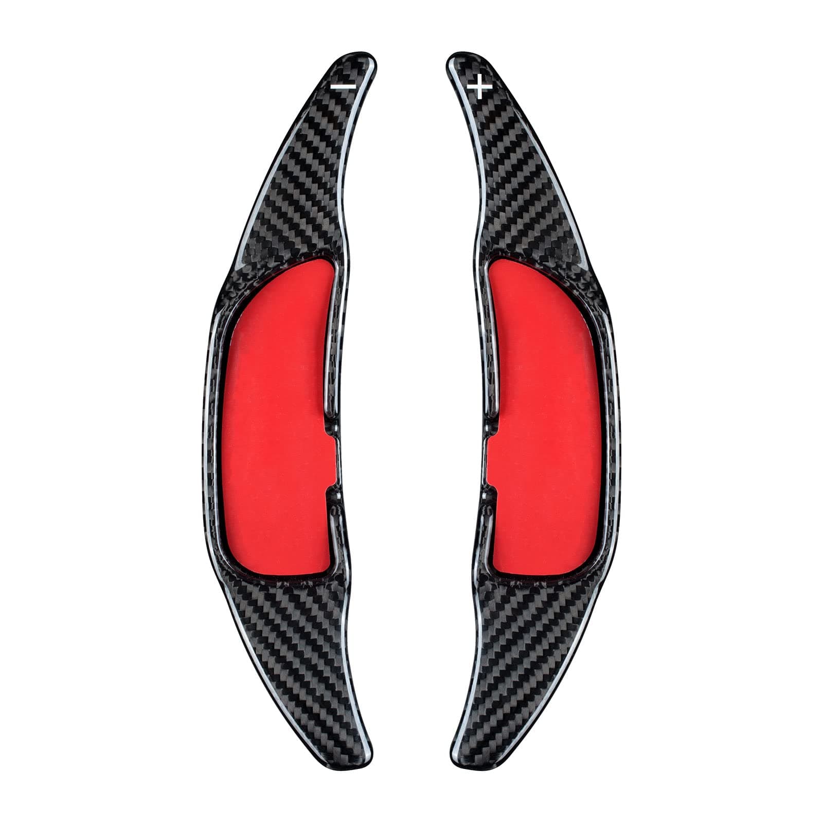 T-carbon Genuine Carbon Fiber Paddle Shifter Extension Compatible with Mercedes Benz AMG CLA GLC C43 C63 S G63 A B C E Class,Steering Shift Paddles Interior Trim Accessories fits for Benz AMG,Black