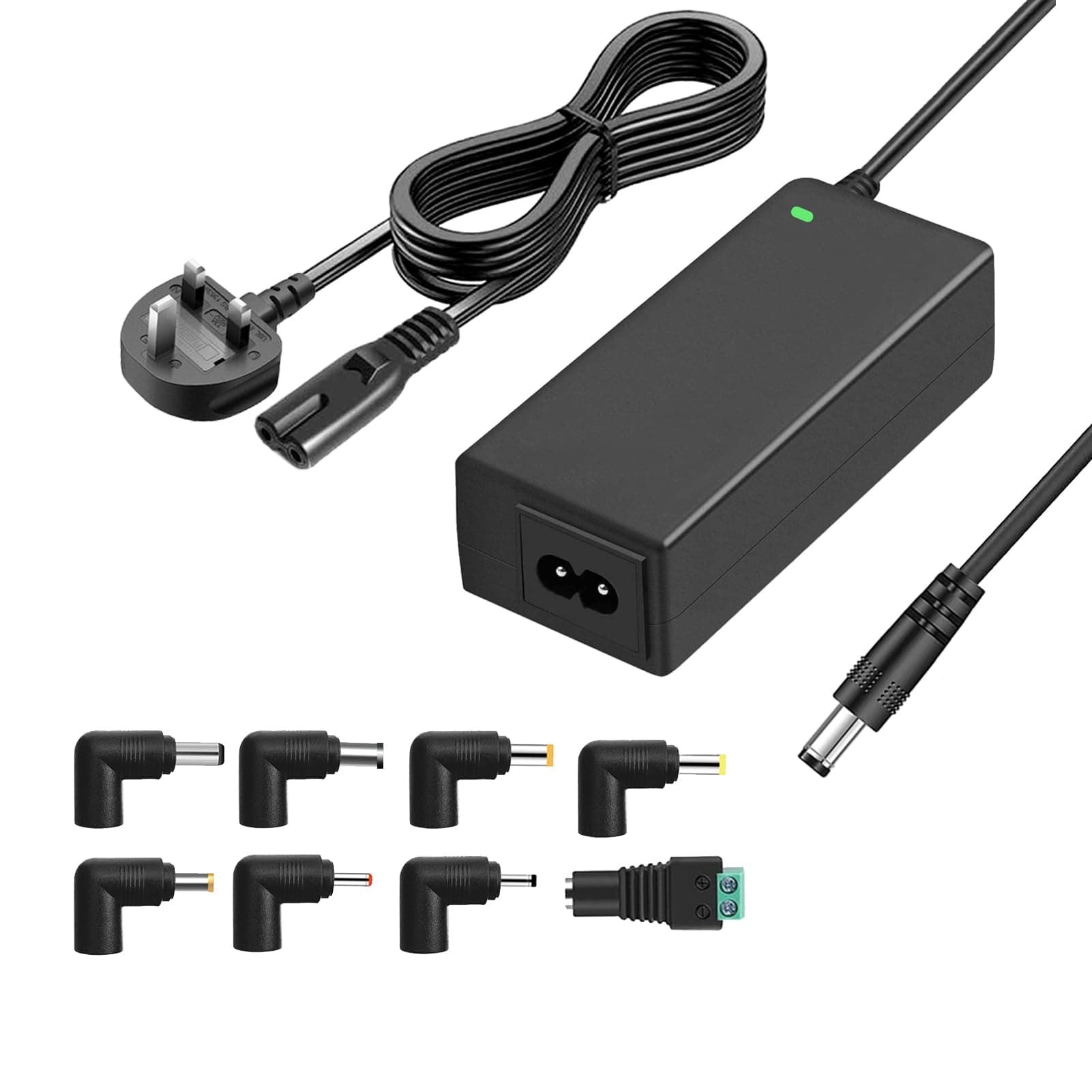 12V 5A Power Supply Adapter, AC 100-240V to 12Volt 5A 4.17A 4A 3.5A 3A PSU, for DC IN 12V LCD Monitor, LED Strip Light, Camera Security System, Peloton Bike Trafo with DC Plug Tips.