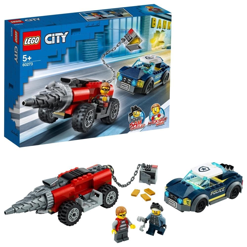 LEGO City Elite Police Driller Chase 60273 Building Kit (179 Pieces)