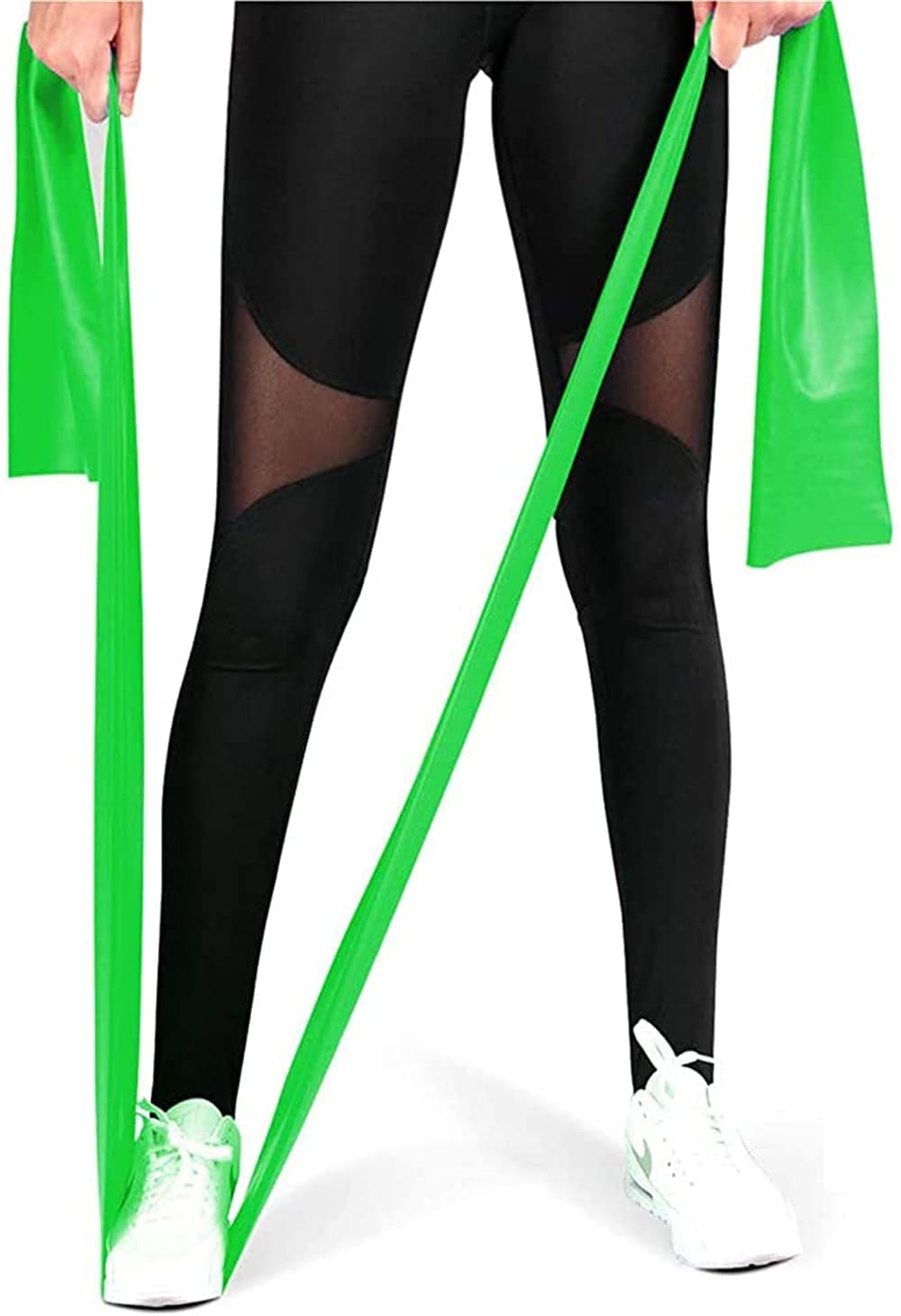 DELFINO Exercise Long Natural Latex Elastic Resistance Bands for Legs and Butt and Glutes