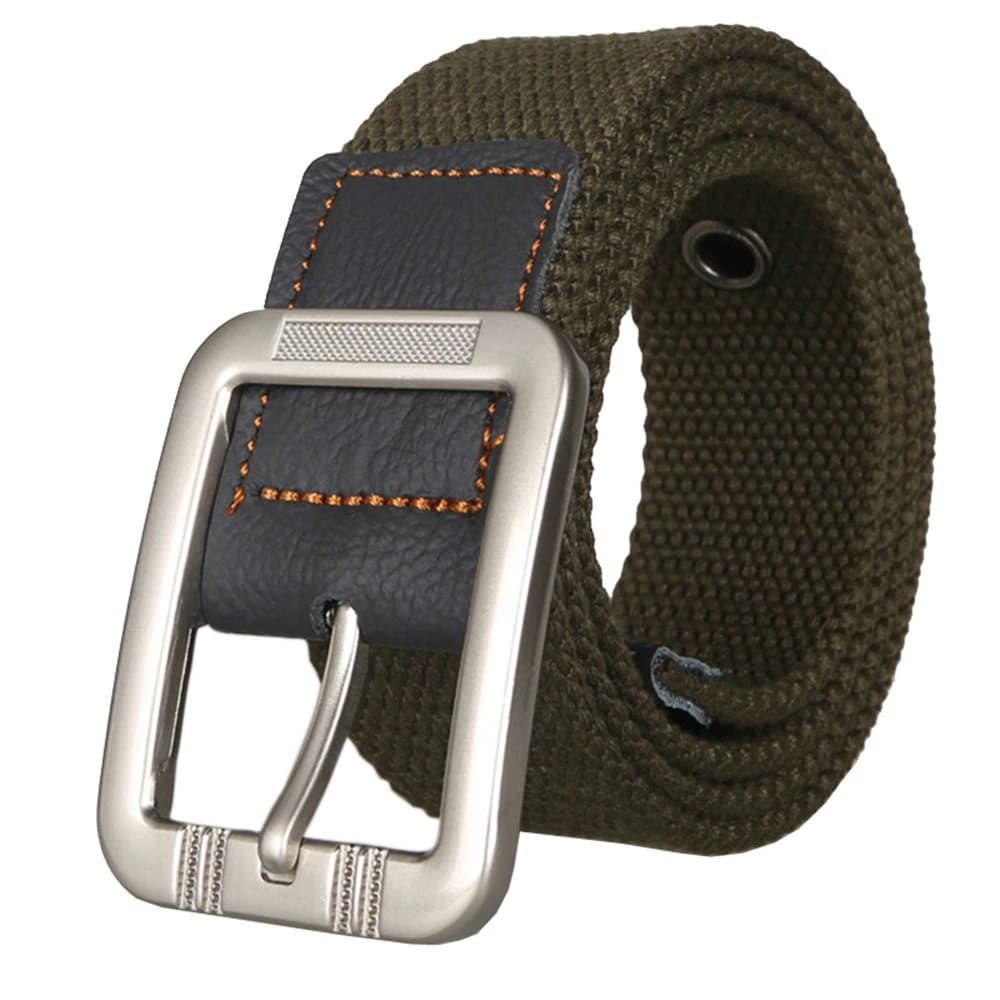 Canvas Belt,Military Style,Woven Webbing Cotton Jeans Belt for Men and Women