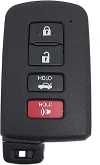 4 Button Replacement Key Fob Shell Case fit for Toyota Avalon Camry Corolla RAV4 Highlander Sequoia 2011 2012 2013 2014 2015 2016 2017 2018 2019 Keyless Entry Remote Control Key Fob Cover