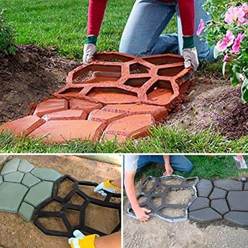 Driveway Paving Pavement Mold Patio Concrete Stepping Stone Path Walk Maker New
