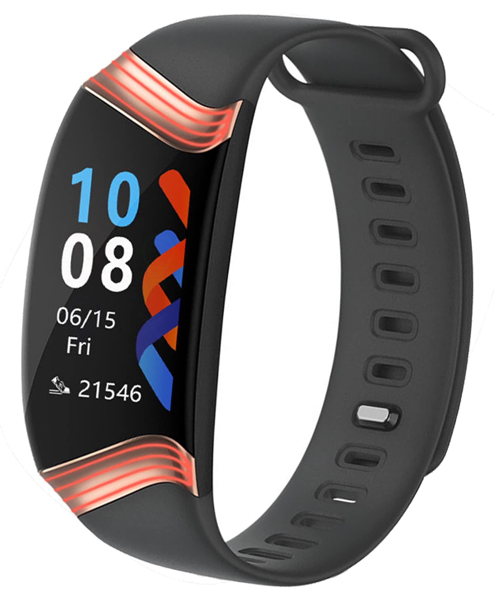 Yihou Fitness Tracker Pedometer Step Counter Sport Watch Outdoor Exercise Waterproof Fashion Slim Activity Tracker for Men Women Black Gold Purple Gray